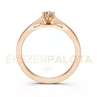 Ékszerpalota eljegyzési gyűrű 0,1ct G/VS gyémánttal BRK601 rozé arany