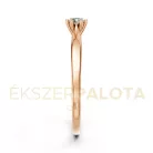 Ékszerpalota eljegyzési gyűrű 0,1ct G/VS gyémánttal BRK601 rozé arany