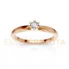 Ékszerpalota eljegyzési gyűrű 0,1ct gyémánttal BRK601 rozé arany