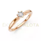 Ékszerpalota eljegyzési gyűrű 0,17ct G/VS gyémánttal BRK601 rozé arany