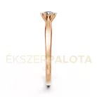 Ékszerpalota eljegyzési gyűrű 0,17ct G/VS gyémánttal BRK601 rozé arany
