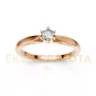 Ékszerpalota eljegyzési gyűrű 0,17ct gyémánttal BRK601 rozé arany