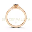 Ékszerpalota eljegyzési gyűrű 0,2ct G/VS gyémánttal BRK601 rozé arany