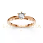 Ékszerpalota eljegyzési gyűrű 0,30ct G/VS gyémánttal BRK601 rozé arany