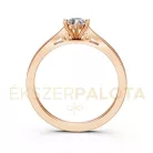 Ékszerpalota eljegyzési gyűrű 0,30ct gyémánttal BRK601 rozé arany