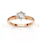 Ékszerpalota eljegyzési gyűrű 0,40ct G/VS gyémánttal BRK601 rozé arany