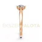 Ékszerpalota eljegyzési gyűrű 0,5ct H/SI gyémánttal BRK601 rozé arany