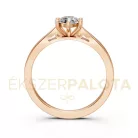 Ékszerpalota eljegyzési gyűrű 0,5ct gyémánttal BRK601 rozé arany