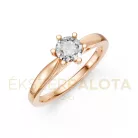 Ékszerpalota eljegyzési gyűrű 0,5ct G/VS gyémánttal BRK601 rozé arany