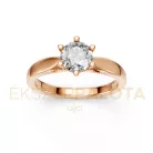 Ékszerpalota eljegyzési gyűrű 0,80ct gyémánttal BRK601 rozé arany