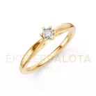 Ékszerpalota eljegyzési gyűrű 0,1ct G/VS gyémánttal BRK601 sárga arany