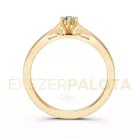 Ékszerpalota eljegyzési gyűrű 0,1ct G/VS gyémánttal BRK601 sárga arany