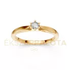 Ékszerpalota eljegyzési gyűrű 0,1ct G/VS gyémánttal BRK601 sárga arany