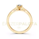 Ékszerpalota eljegyzési gyűrű 0,17ct G/VS gyémánttal BRK601 sárga arany