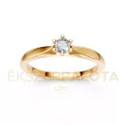 Ékszerpalota eljegyzési gyűrű 0,2ct G/VS gyémánttal BRK601 sárga arany