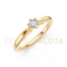 Ékszerpalota eljegyzési gyűrű 0,2ct gyémánttal BRK601 sárga arany