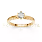 Ékszerpalota eljegyzési gyűrű 0,30ct G/VS gyémánttal BRK601 sárga arany