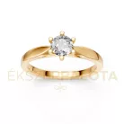 Ékszerpalota eljegyzési gyűrű 0,5ct G/VS gyémánttal BRK601 sárga arany