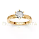 Ékszerpalota eljegyzési gyűrű 0,80ct gyémánttal BRK601 sárga arany