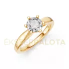 Ékszerpalota eljegyzési gyűrű 1,00ct G/VS gyémánttal BRK601 sárga arany