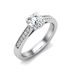   Ékszerpalota eljegyzési gyűrű 0,8ct gyémánttal BRK602 platina