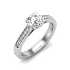Ékszerpalota eljegyzési gyűrű 0,8ct G/VS gyémánttal BRK602 platina