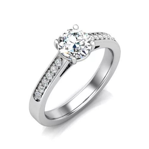 Ékszerpalota eljegyzési gyűrű 0,8ct G/VS gyémánttal BRK602 platina
