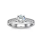 Ékszerpalota eljegyzési gyűrű 0,8ct G/VS gyémánttal BRK602 platina