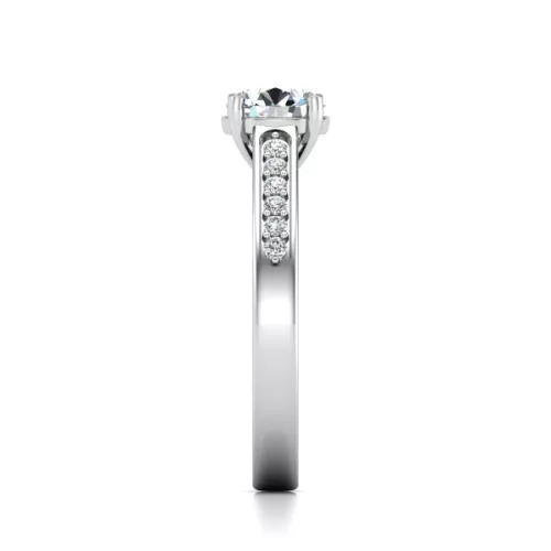 Ékszerpalota eljegyzési gyűrű 0,8ct G/VS gyémánttal BRK602 platina
