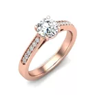 Ékszerpalota eljegyzési gyűrű 0,8ct gyémánttal BRK602 rozé arany