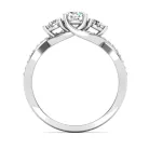 Ékszerpalota eljegyzési gyűrű 0,7ct H/VS2 gyémánttal BRK603 fehér arany