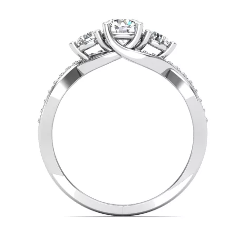 Ékszerpalota eljegyzési gyűrű 0,7ct G/VS gyémánttal BRK603 fehér arany