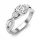 Ékszerpalota eljegyzési gyűrű 0,7ct G/VS gyémánttal BRK603 platina