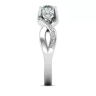 Ékszerpalota eljegyzési gyűrű 0,7ct G/VS gyémánttal BRK603 rozé arany