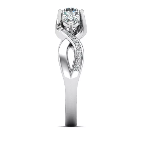 Ékszerpalota eljegyzési gyűrű 0,7ct G/VS gyémánttal BRK603 sárga arany