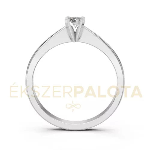 Ékszerpalota eljegyzési gyűrű 0,17ct gyémánttal BRK604 fehér arany