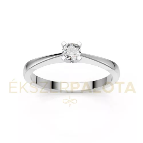 Ékszerpalota eljegyzési gyűrű 0,17ct G/VS gyémánttal BRK604 fehér arany