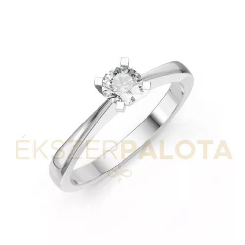 Ékszerpalota eljegyzési gyűrű 0,25ct H/SI gyémánttal BRK604 fehér arany
