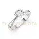 Ékszerpalota eljegyzési gyűrű 0,8ct H/SI gyémánttal BRK604 fehér arany