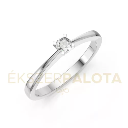 Ékszerpalota eljegyzési gyűrű 0,1ct gyémánttal BRK604 platina