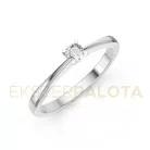 Ékszerpalota eljegyzési gyűrű 0,1ct G/VS gyémánttal BRK604 platina