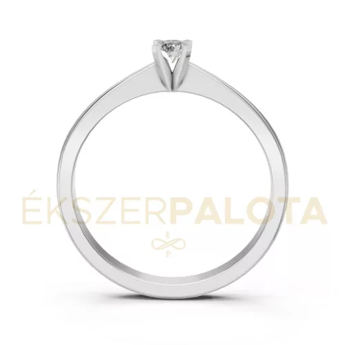 Ékszerpalota eljegyzési gyűrű 0,1ct G/VS gyémánttal BRK604 platina
