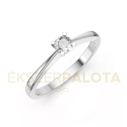 Ékszerpalota eljegyzési gyűrű 0,17ct G/VS gyémánttal BRK604 platina