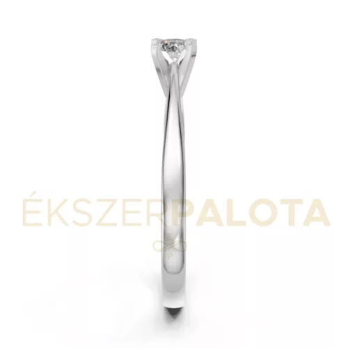 Ékszerpalota eljegyzési gyűrű 0,2ct gyémánttal BRK604 platina
