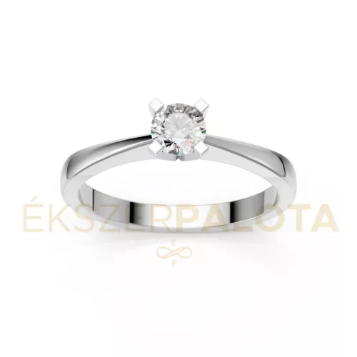 Ékszerpalota eljegyzési gyűrű 0,25ct G/VS gyémánttal BRK604 platina