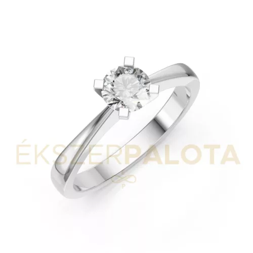 Ékszerpalota eljegyzési gyűrű 0,4ct gyémánttal BRK604 platina