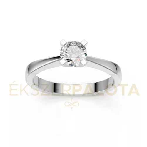 Ékszerpalota eljegyzési gyűrű 0,5ct H/SI gyémánttal BRK604 platina