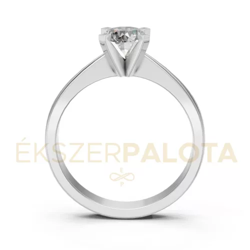 Ékszerpalota eljegyzési gyűrű 1ct H/SI gyémánttal BRK604 platina