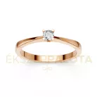 Ékszerpalota eljegyzési gyűrű 0,1ct gyémánttal BRK604 rozé arany