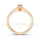 Ékszerpalota eljegyzési gyűrű 0,2ct gyémánttal BRK604 rozé arany
